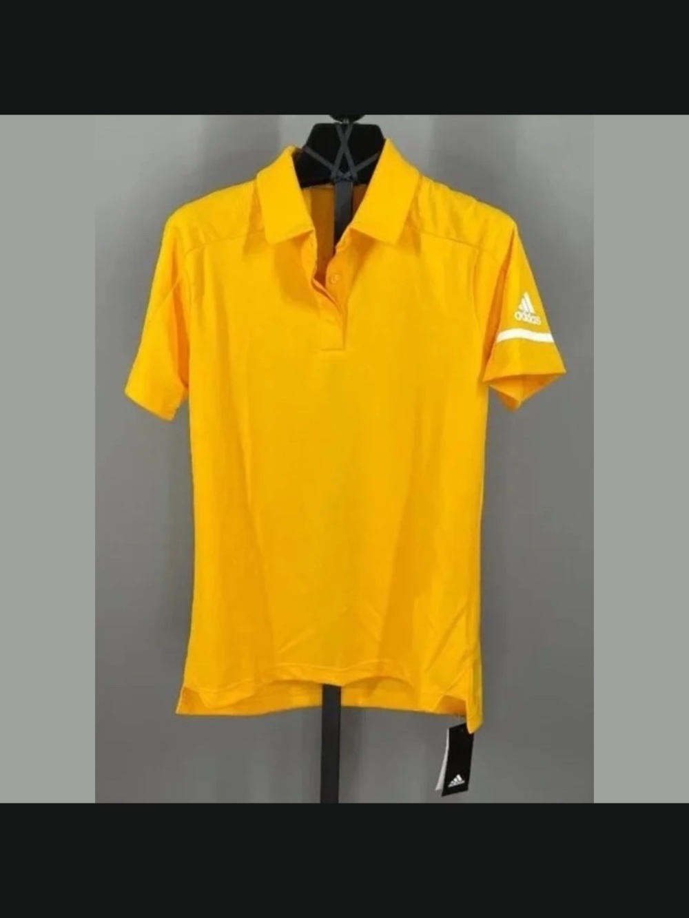 NEW Adidas Shirt Womens Small yellow athletic polo casual colorful sports
